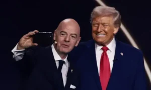 Donald Trump Gianni Infantino FIFA World Cup press conference