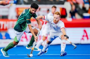 Pakistan hockey team playing England in FIH Hockey World Cup 2026 in Amstelveen