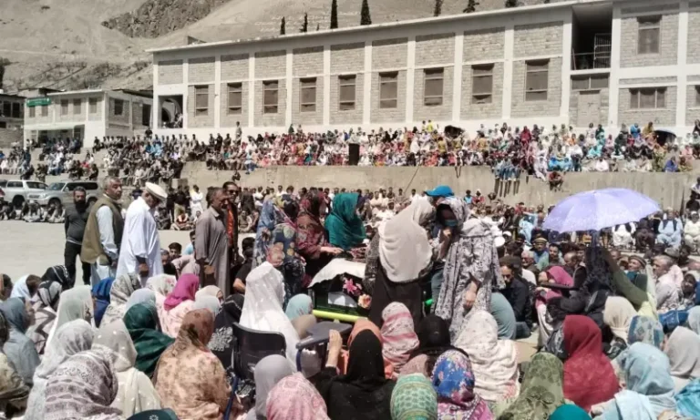 Funeral prayers for Pakistani climber Sohail Sakhi in Aliabad Hunza after Broad Peak tragedy
