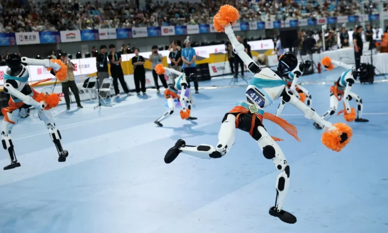 Humanoid robots competing at the 2026 World Humanoid Robot Games in Beijing
