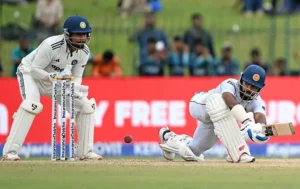 Sonal Dinusha batting for Sri Lanka against India during the second Test in Colombo.