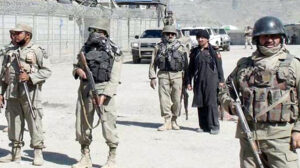 Pakistan security forces carry out an intelligence-based operation against militants in Nushki District.