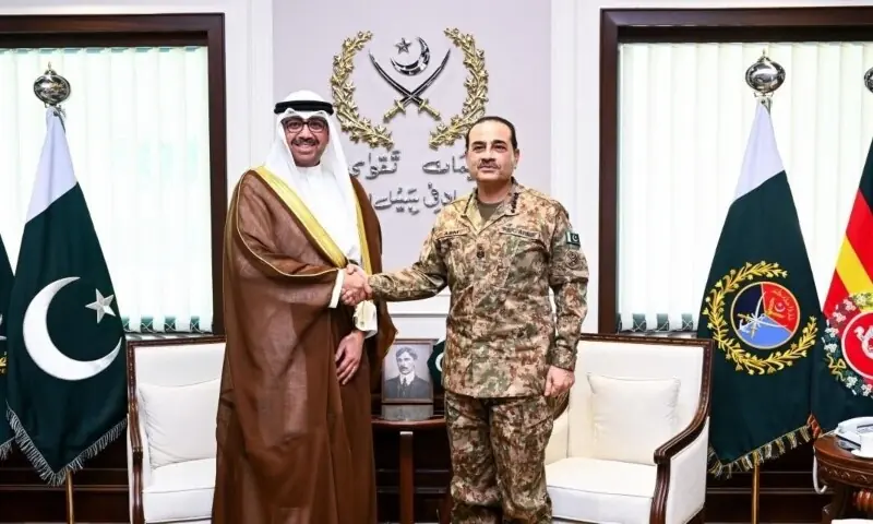 Pakistan Kuwait defence ministers and military officials meet in Rawalpindi