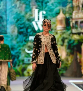 Laam Fashion Week runway showcasing Pakistani designers in Lahore.