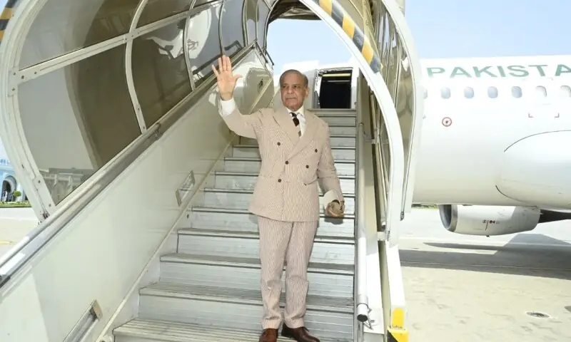 Prime Minister Shehbaz Sharif leaves Pakistan for the SCO summit in Bishkek