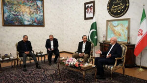Asim Munir and Mohsin Naqvi during Pakistan’s diplomatic visit to Iran