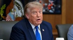 US President Donald Trump speaks as tensions with Iran remain high amid renewed diplomatic efforts.