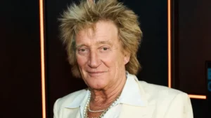 Sir Rod Stewart performing live on stage prior to tour cancellation