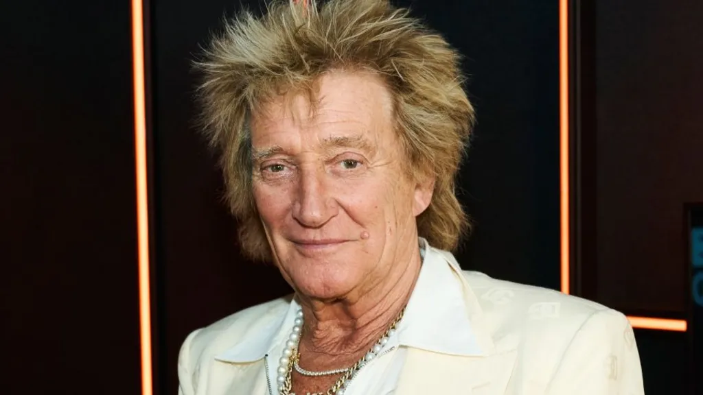 Sir Rod Stewart performing live on stage prior to tour cancellation