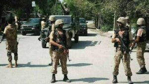 Security forces operation against armed attackers following a terror attack attempt in Mashkel Balochistan