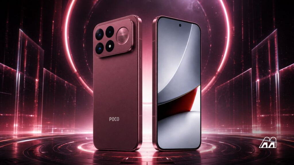 Poco F9 Pro and F9 Ultra smartphones showing their flagship specifications and camera systems.