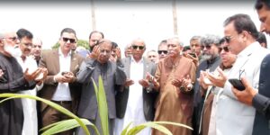 Sindh Governor Syed Muhammad Nehal Hashmi inaugurates the Independence Celebrations 2026 by planting a tree at the Governor House.