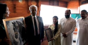 Governor Sindh Nihal Hashmi visiting NJV School and meeting students in Karachi