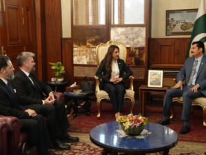 Chargé d'Affaires Natalie Baker visits the US Consulate General in Peshawar before its official closure.