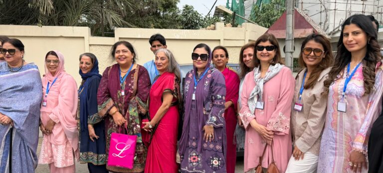 German Consul General Thomas E. Schultze with Pakistan's women leaders at the LADIESFUND Power Gathering in Karachi.