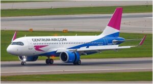 Centrum Air aircraft launching direct Karachi-Tashkent flights between Pakistan and Uzbekistan.