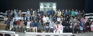 Students, entrepreneurs and industry experts attend the MindTrek 2.0 event in Karachi.