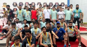 Karachi United Runners Club members compete in the Sindh Police Martyrs Morning Run while paying tribute to fallen police personnel.