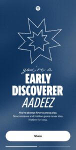 Spotify mobile app displaying the Discover Your Inner Aadeez experience for Atif Aslam fans.