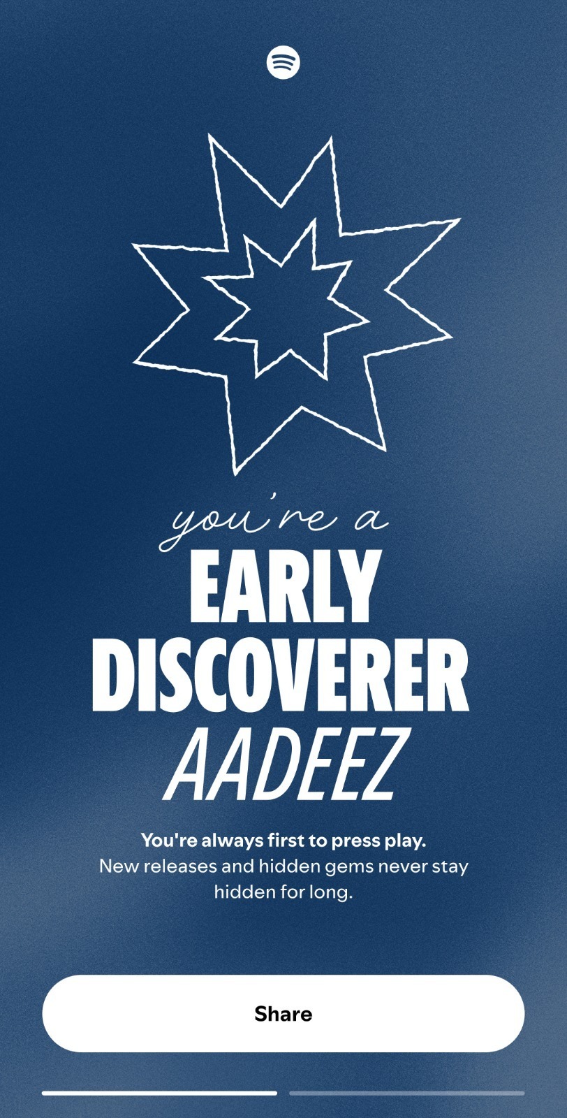 Spotify mobile app displaying the Discover Your Inner Aadeez experience for Atif Aslam fans.