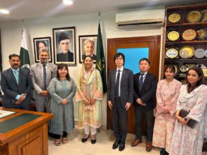 Wajiha Qamar meeting JICA delegation on education and skills development in Pakistan