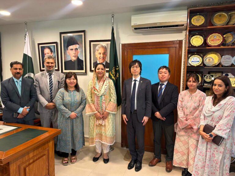 Wajiha Qamar meeting JICA delegation on education and skills development in Pakistan