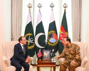 Espen Barth Eide meets Field Marshal Asim Munir at General Headquarters Rawalpindi