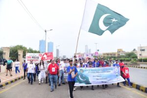 Rotary Karachi Walk for mouth cancer, polio awareness and drug abuse prevention