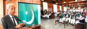 Governor Sindh Nehal Hashmi visiting NJV School and meeting students