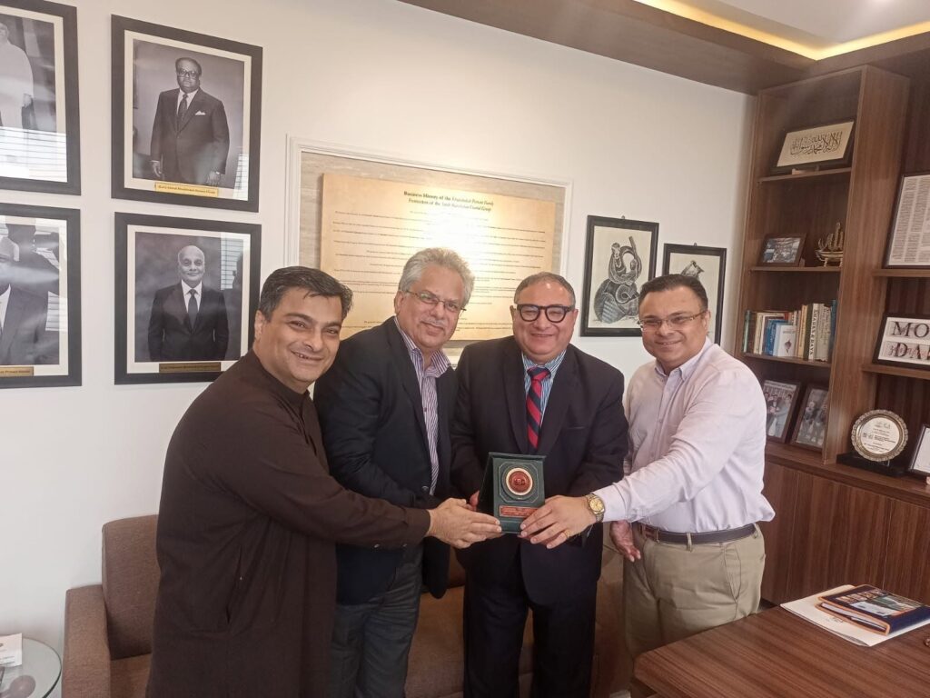 Mohsin Ahmed with SBC Group and Union Microfinance leadership in Islamabad