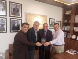 Mohsin Ahmed with SBC Group and Union Microfinance leadership in Islamabad