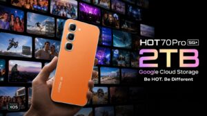 HOT 70 Pro smartphone with 2TB Google Cloud Storage and advanced features