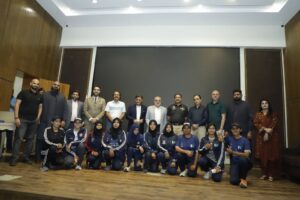 Sindh Police Sports Board meeting with businessmen coaches and athletes in Karachi