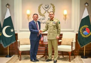 Asim Munir meeting Malaysian Home Affairs Minister Saifuddin Nasution Bin Ismail at GHQ Rawalpindi