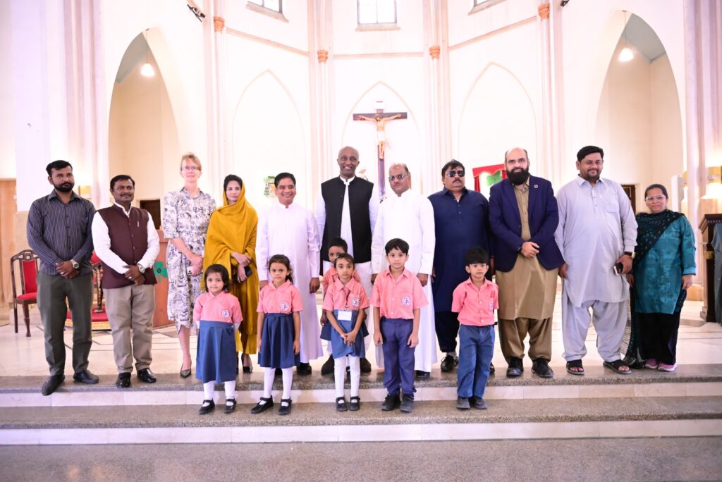 UN delegation and Roma Mushtaq Matto at St Patrick’s Cathedral Karachi