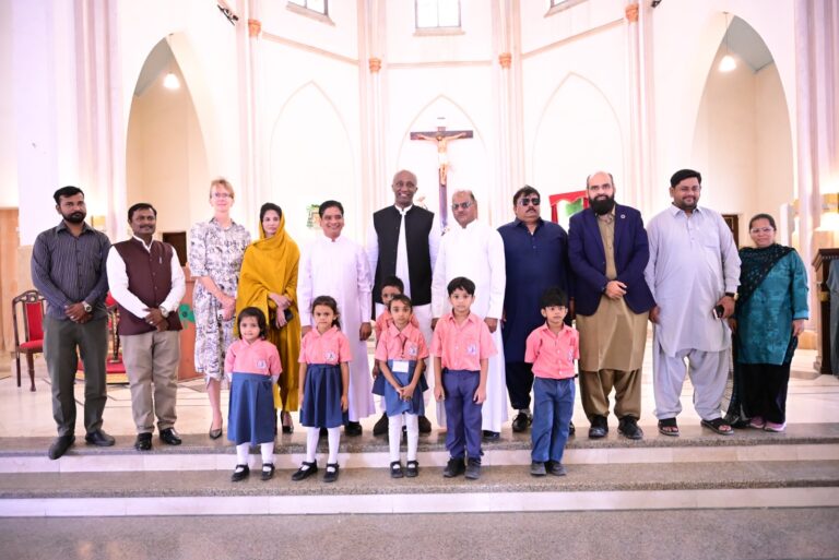 UN delegation and Roma Mushtaq Matto at St Patrick’s Cathedral Karachi