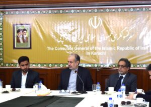 Iran-Pakistan diplomatic talks at the Iranian Consulate in Karachi