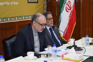 Iran-Pakistan diplomatic talks at the Iranian Consulate in Karachi