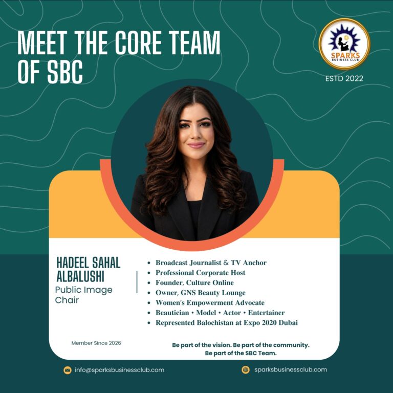 Hadeel Sahal AlBalushi appointed Public Image Chair of Sparks Business Club