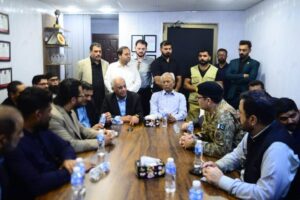 Governor Sindh Nehal Hashmi with Murad Ali Soni and Community Policing Karachi team
