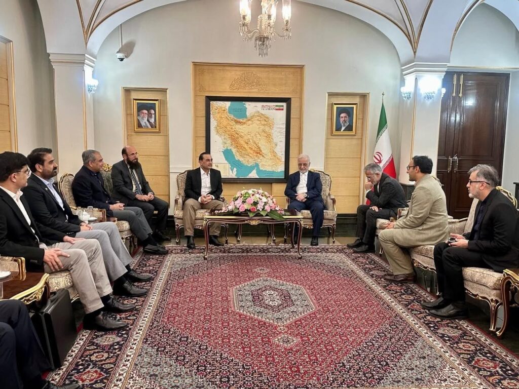 Field Marshal Asim Munir and Mohsin Naqvi during diplomatic talks with Iranian officials in Tehran