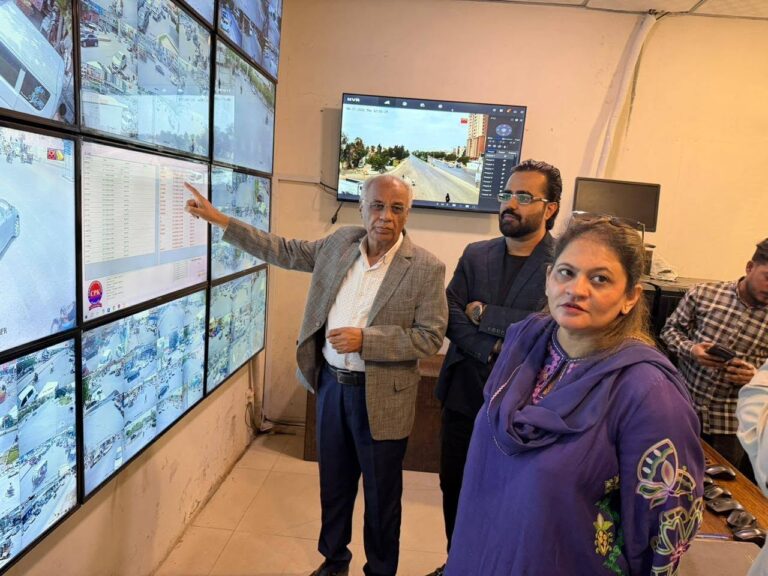 Sadia Javed during her visit to Community Policing Karachi