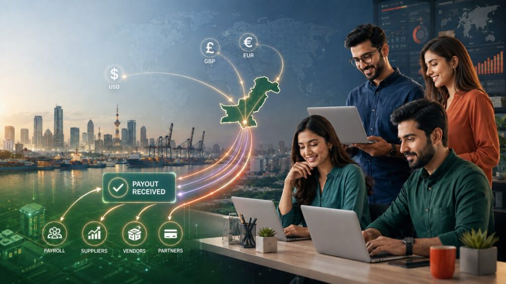 Pakistan IT exports and digital businesses benefit from global cross-border payment infrastructure.