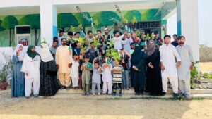Orphan children participate in a tree plantation drive organised by FJMEMORIAL in Karachi.