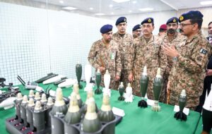 Field Marshal Syed Asim Munir visits Pakistan Ordnance Factories in Wah to review defence production.