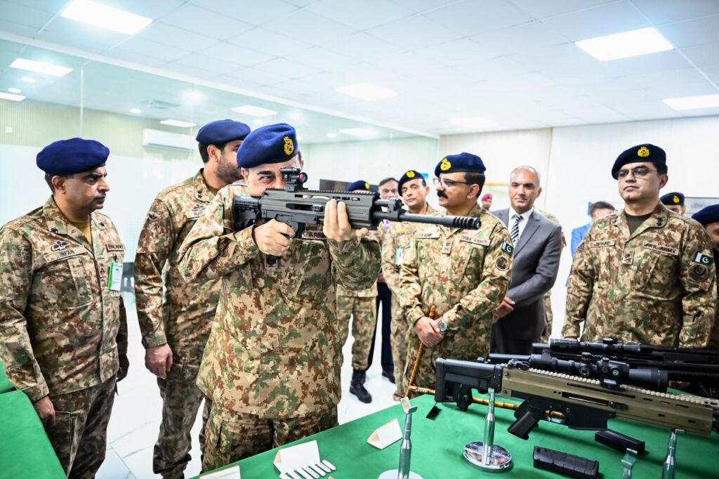 Field Marshal Syed Asim Munir visits Pakistan Ordnance Factories in Wah to review defence production.
