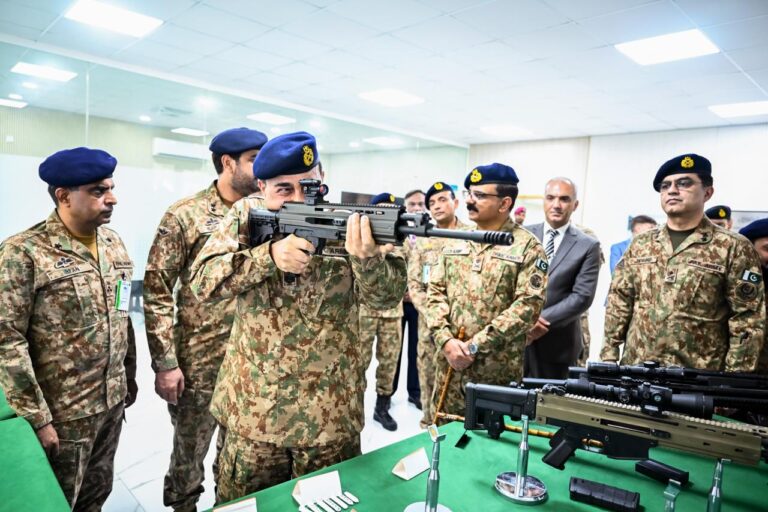 Field Marshal Syed Asim Munir visits Pakistan Ordnance Factories in Wah to review defence production.