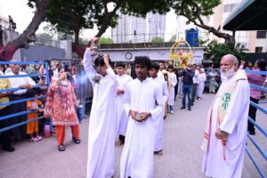 Devotees attend the Our Lady of Velankanni Novena at St Anthony’s Catholic Church Karachi