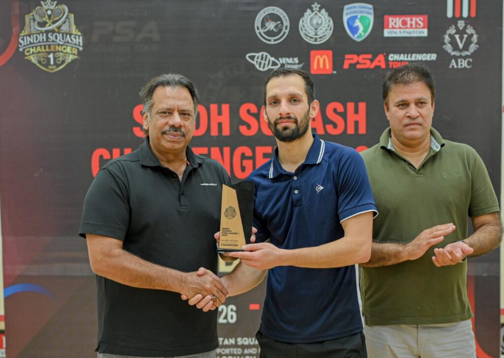 Nasir Iqbal wins PSA Sindh Challenger Squash Championship in Karachi