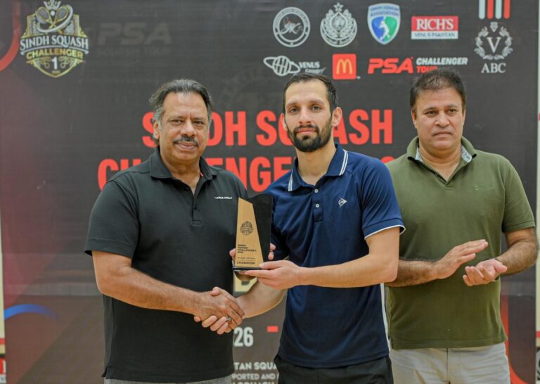 Nasir Iqbal wins PSA Sindh Challenger Squash Championship in Karachi